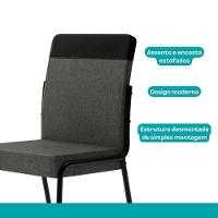 Conjunto 2 Cadeiras De Jantar Duo 1739 Carraro Grafite/preto - 2