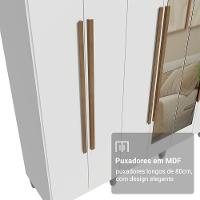 Guarda-roupa Casal Com Pés 8 Portas Batentes Com Espelho Branco-branco-rustic Venus Madesa - 6