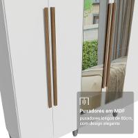 Guarda-roupa Casal Com Pés 6 Portas Batentes Com Espelho Branco-branco-rustic Saturno Madesa - 10