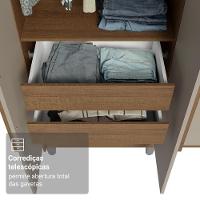 Guarda-roupa Casal Com Pés 6 Portas Batentes Rustic-crema-rustic Venus Madesa - 7