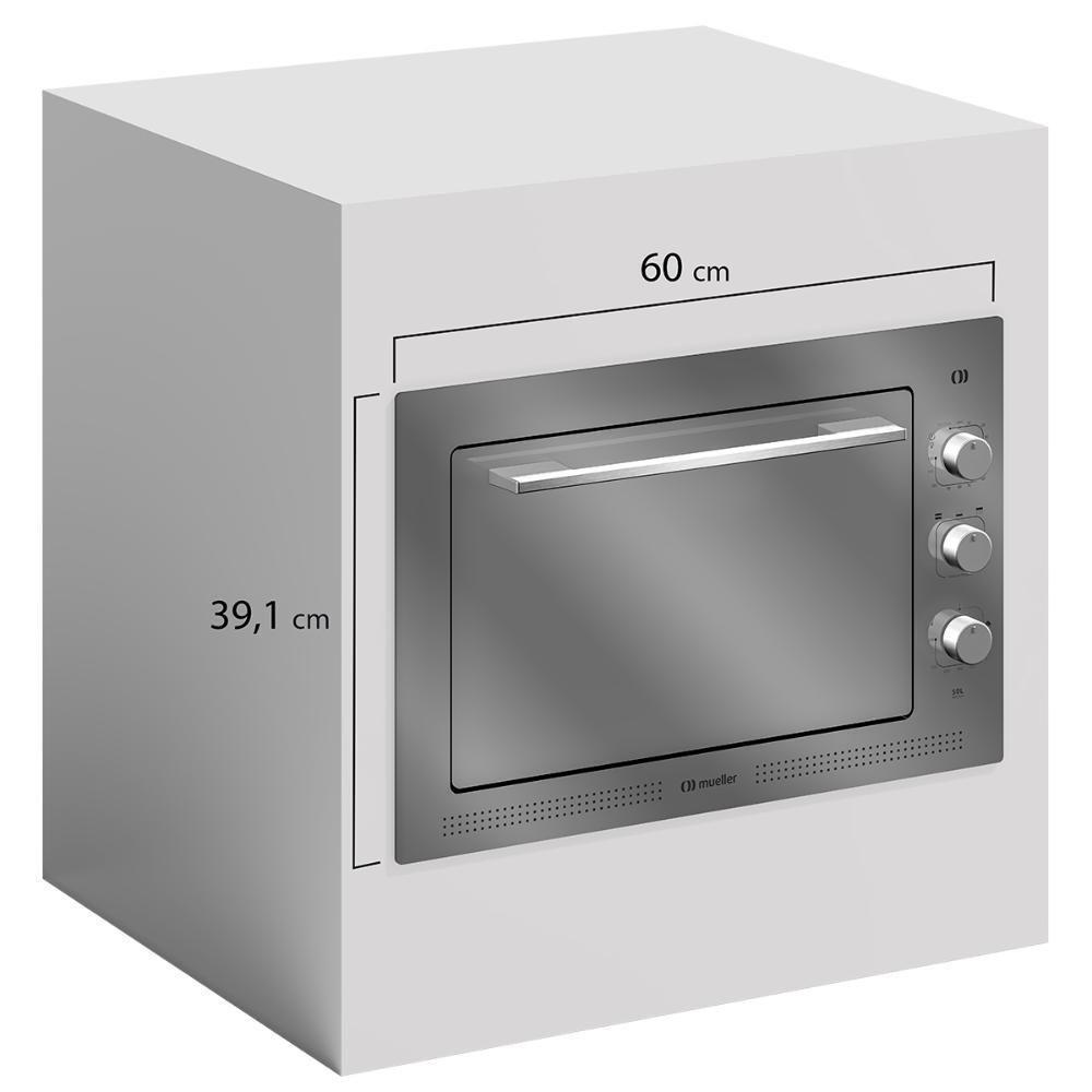 Forno Elétrico De Embutir Mueller Espelhado 50 Litros MFE50K 220V - 3