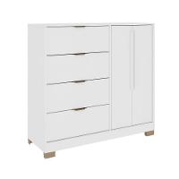 Cômoda 4 Gavetas 2 Portas Carraro Branco - 2