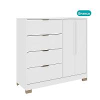 Cômoda 4 Gavetas 2 Portas Carraro Branco - 5