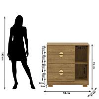 Guarda-roupa 6 Portas 100% Mdf E Cômoda Sapateira 4 Gavetas Spain Nature - 7