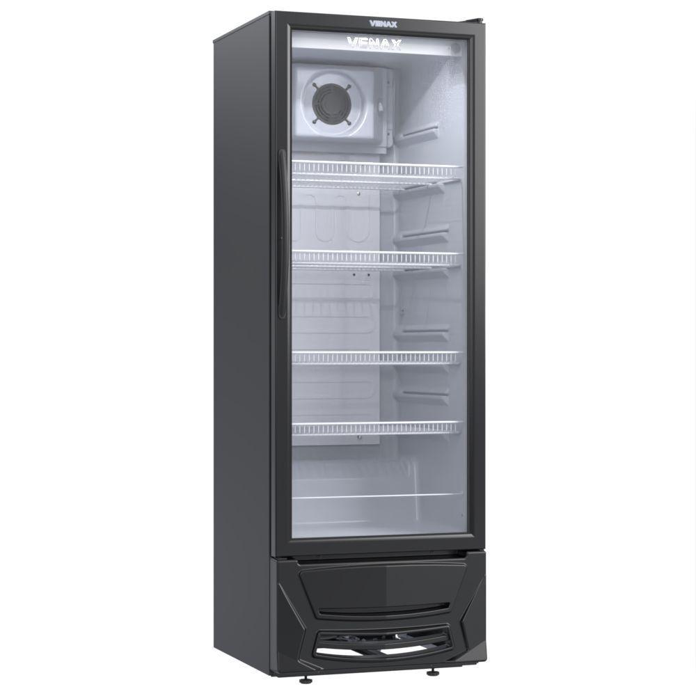 Expositor De Bebidas Venax 300L Vidro Duplo VV 300 Preta 110V - 2