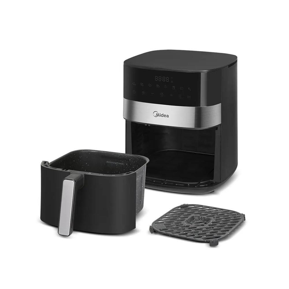 Fritadeira Air Fryer Midea 6 Litros Smart Chef Plus Preto e Inox 220V - 6