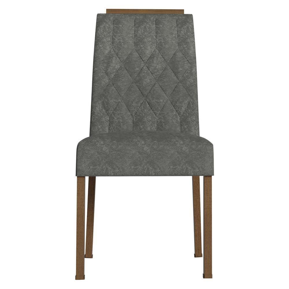 Kit 2 Cadeiras De Jantar 4256 Com Espaldar Rustic-silver Madesa - 5