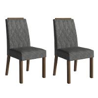 Kit 2 Cadeiras De Jantar 4256 Com Espaldar Rustic-silver Madesa - 1