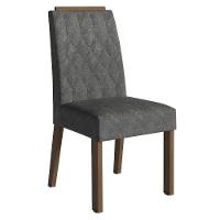 Kit 2 Cadeiras De Jantar 4256 Com Espaldar Rustic-silver Madesa - 2