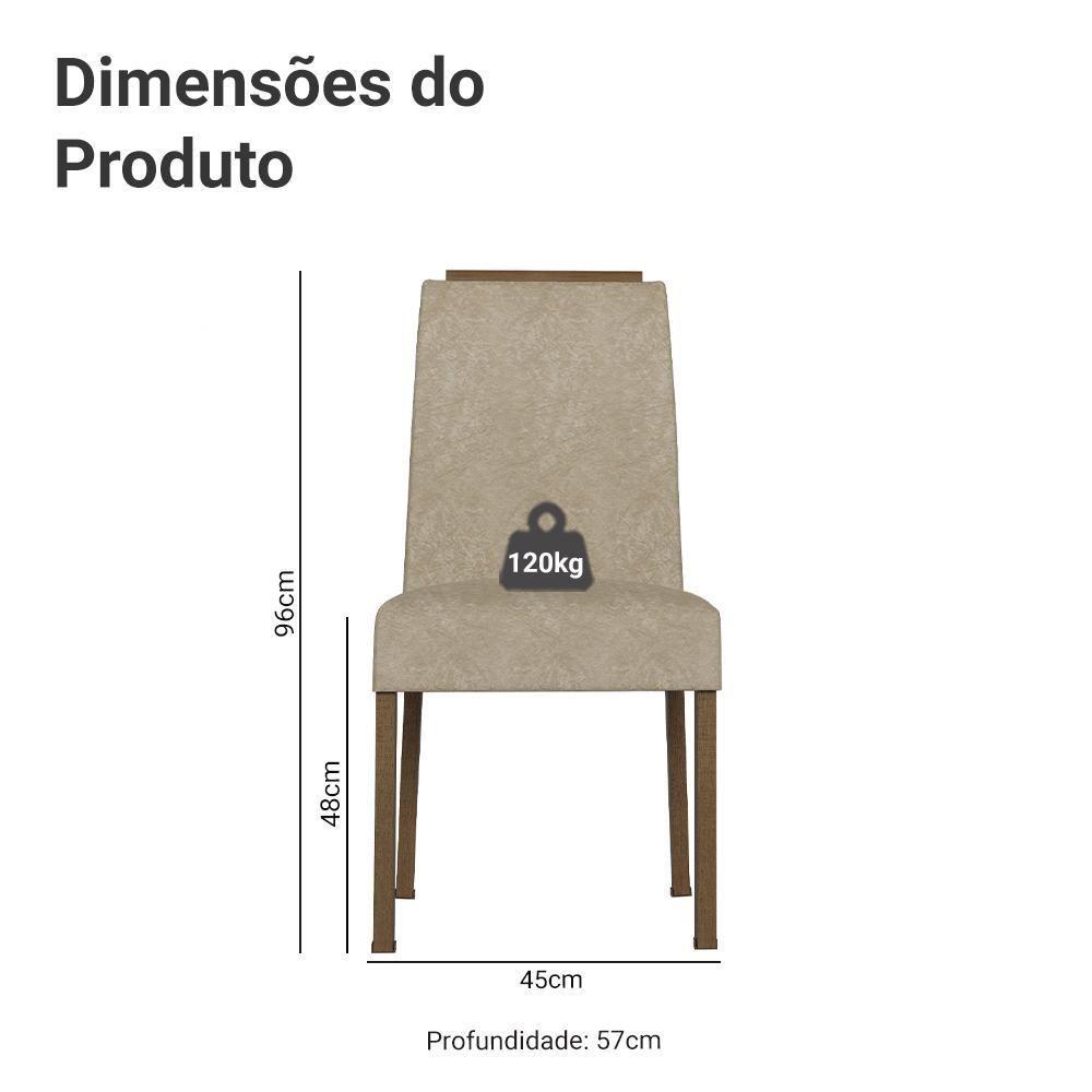 Kit 2 Cadeiras De Jantar 4255 Com Espaldar Rustic-imperial Madesa - 3