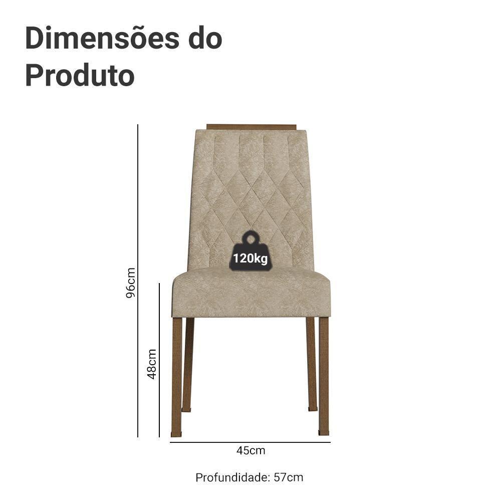Kit 2 Cadeiras De Jantar 4256 Com Espaldar Rustic-imperial Madesa - 3