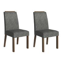 Kit 2 Cadeiras De Jantar 4255 Com Espaldar Rustic-silver Madesa - 1