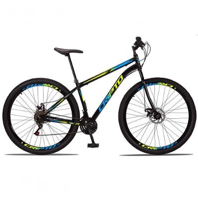 Bicicleta Aro 29 Aço Carbono 21v Cripto Freios A Disco Garfo E Azul - 17