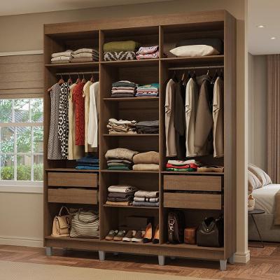 Guarda-roupa Closet  Pés 4 Gavetas 180cm Rustic Venus Madesa