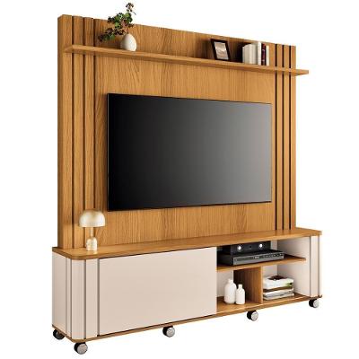 Home Painel Theater Trinus Sala Tv Até 70 Pol Com Rodizios Cinamomo Off White
