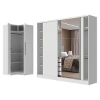 Guarda-roupa Modulado Neo + Guarda-roupa Royale 3 Portas De Correr Com Espelho Branco Madesa - 2