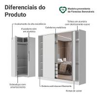 Guarda-roupa Modulado Neo + Guarda-roupa Royale 3 Portas De Correr Com Espelho Branco Madesa - 6