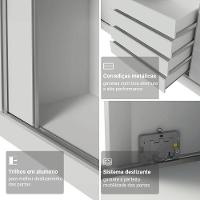 Guarda-roupa Modulado Neo + Guarda-roupa Royale 3 Portas De Correr Com Espelho Branco Madesa - 8