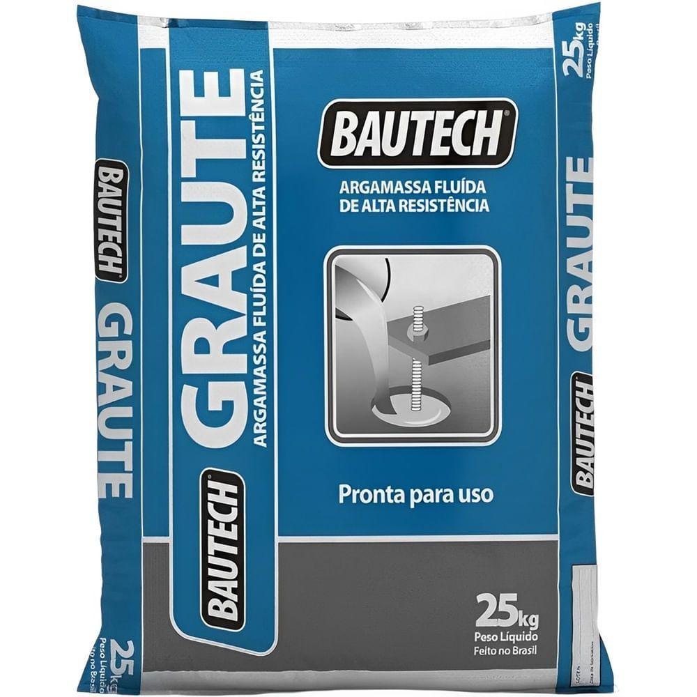 Argamassa Graute Com 25 Kilos Cinza - 323 - Bautech Argamassa Graute Com 25 Kilos - 323 - Bautech - 1