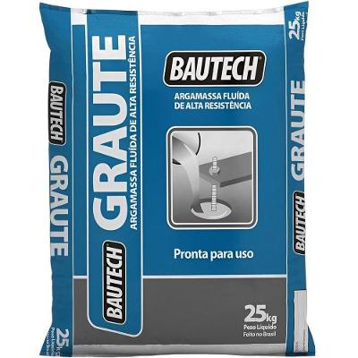 Argamassa Graute Com 25 Kilos Cinza - 323 - Bautech Argamassa Graute Com 25 Kilos - 323 - Bautech
