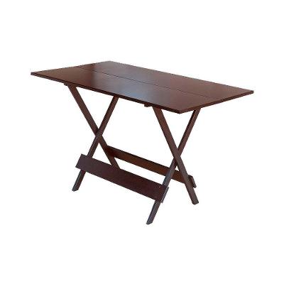 Mesa Para Pizzaria Dobrável De Madeira 1,20x70 - Imbuia