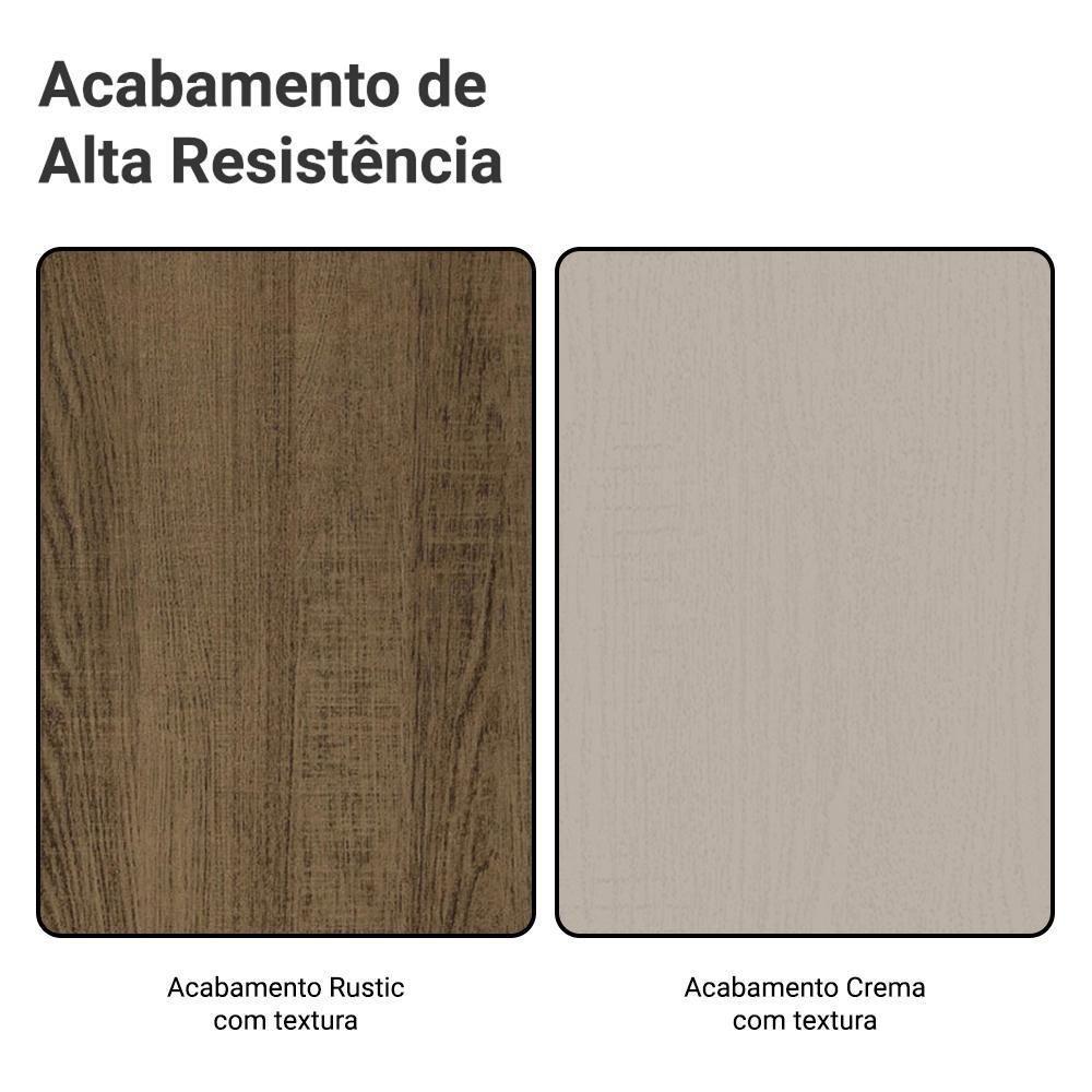 Guarda-roupa Casal Com Pés 8 Portas Batentes Com Espelho Rustic-crema-rustic Venus Madesa - 10