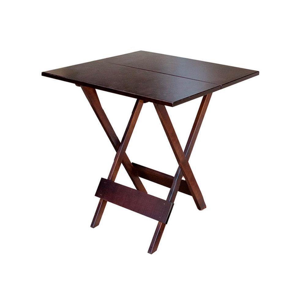 Mesa Para Area De Lazer Dobrável De Madeira 80x80 - Imbuia - 1