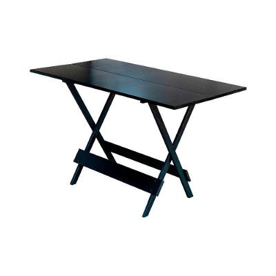 Mesa Para Area De Lazer Dobrável De Madeira 1,20x70 - Preto