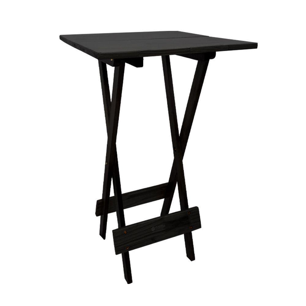 Mesa Bistro Dobrável Quadrada Preta - 2