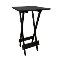 Mesa Bistro Dobrável Quadrada Preta - 2