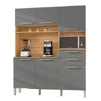 Kit Cozinha Montesa 160cm 6 Portas E 2 Gavetas Kits Paraná Freijo Cris - 2