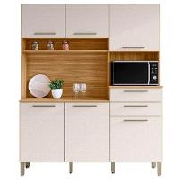 Kit Cozinha Montesa 160cm 6 Portas E 2 Gavetas Kits Paraná Freijó Soft - 2