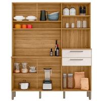 Kit Cozinha Montesa 160cm 6 Portas E 2 Gavetas Kits Paraná Freijó Soft - 3