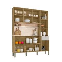 Kit Cozinha 161cm Slow 8 Portas 1 Gaveta 3012 Kits Paraná Freijó Soft - 3