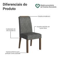 Kit 4 Cadeiras De Jantar 4255 Com Espaldar Rustic-silver Madesa