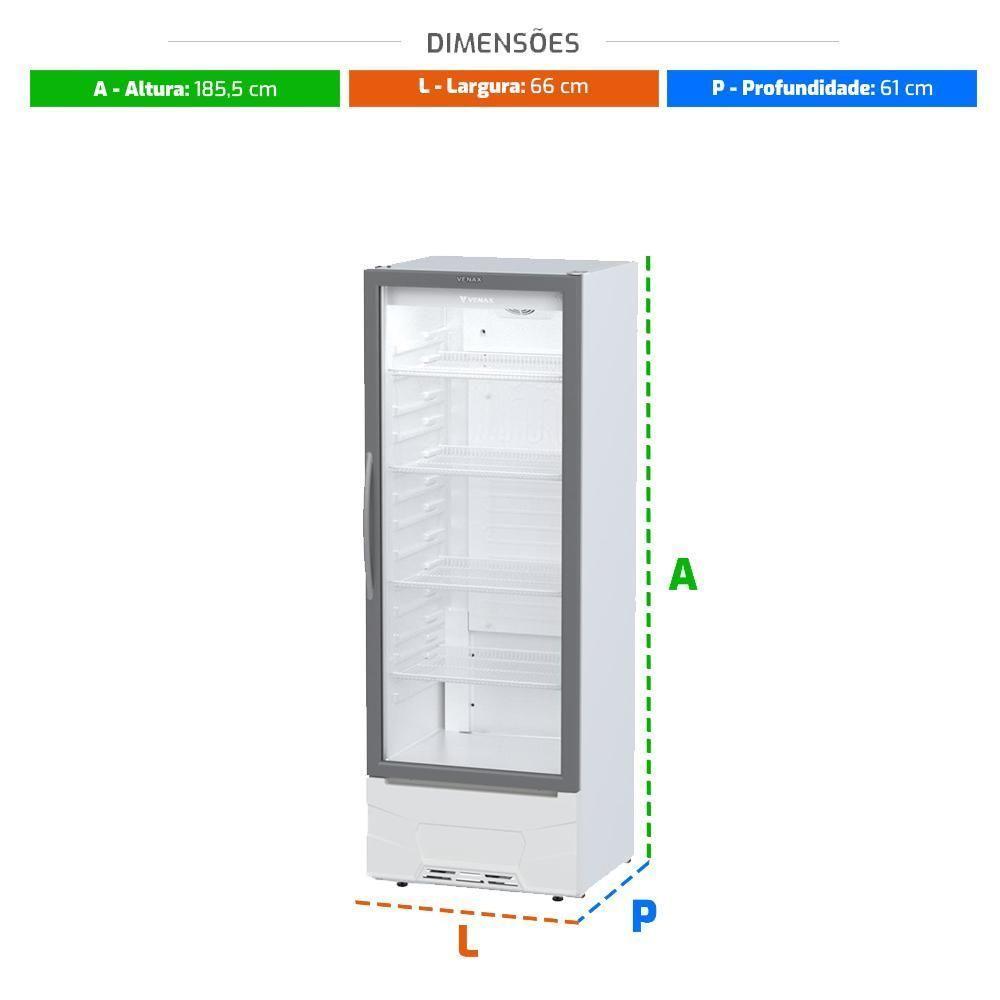 Refrigerador Expositor De Bebidas 400L Branca 0ºc A 5ºC VV400 Br Venax 33312 110V - 2