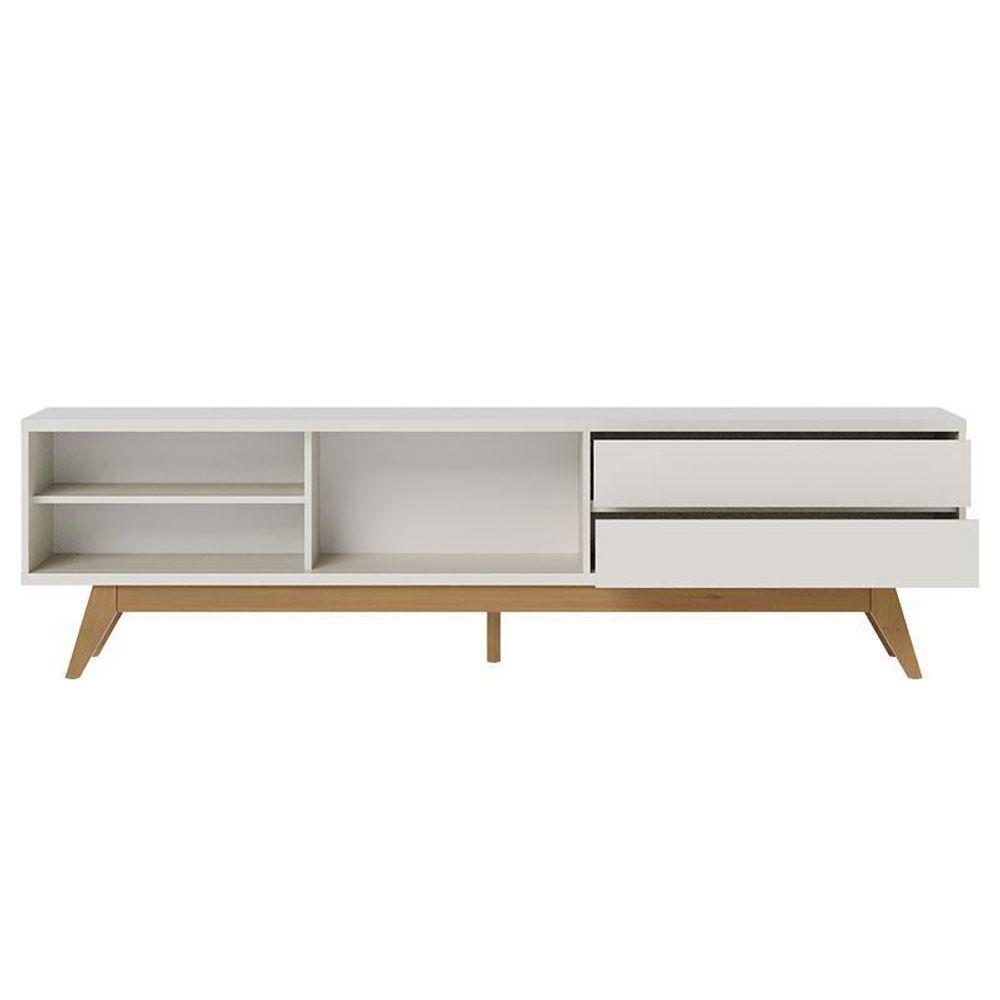 Rack Bancada Veneza Off White Matte Com Mesa De Centro Jeri Off White Freijó - Colibri - 3