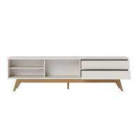 Rack Bancada Veneza Off White Matte Com Mesa De Centro Jeri Off White Freijó - Colibri - 8