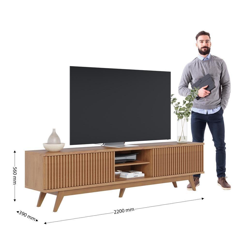 Rack Bancada Fortaleza Freijó Com Mesa De Centro Jeri Freijó Off White- Colibri - 8