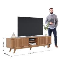 Rack Bancada Fortaleza Freijó Com Mesa De Centro Jeri Freijó Off White- Colibri - 8