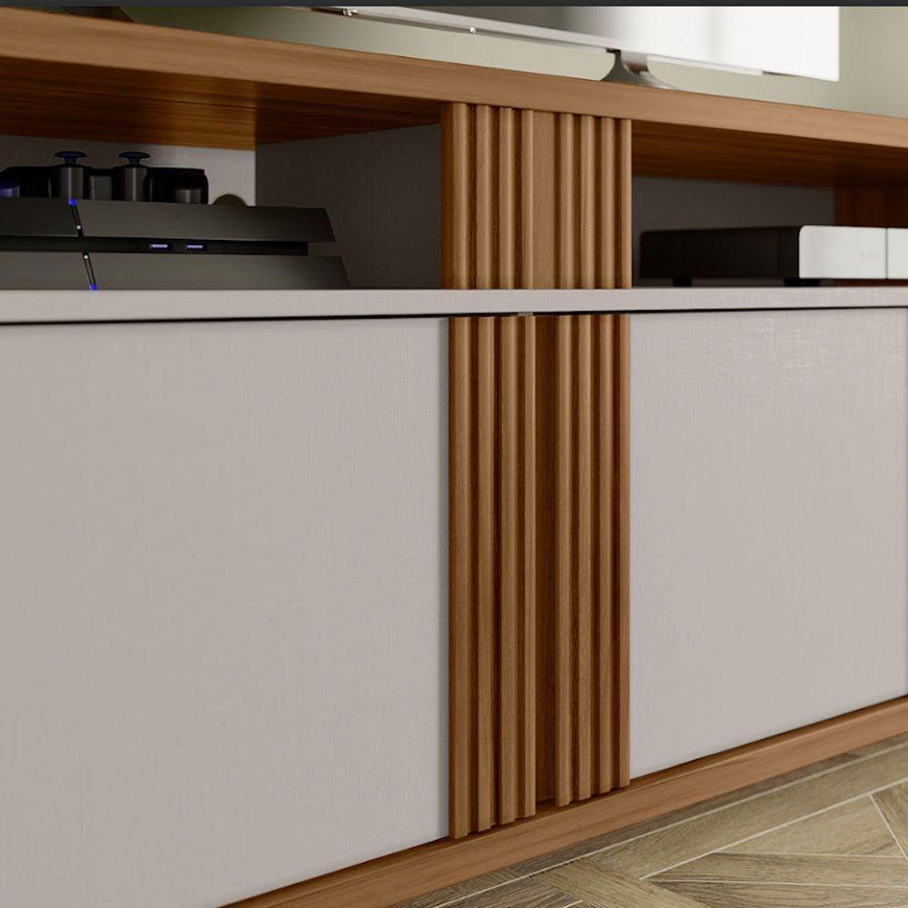 Rack Bancada 180cm Para Tv Até 70 Polegadas Nt1290 Notável Freijó Trend/ Off White Tx - 5