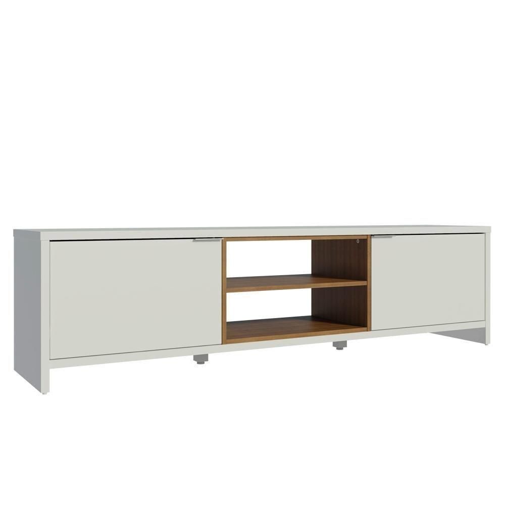 Rack Para Tv Até 80 Polegadas 180cm 2 Portas Branco-rustic Linz Madesa - 7