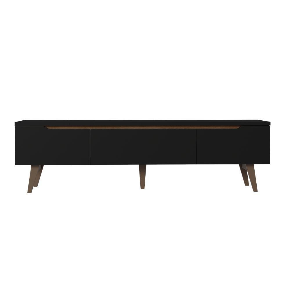 Rack Para Tv Até 80 Polegadas 180cm 2 Portas 1 Gaveta Preto-rustic Toronto Madesa - 7