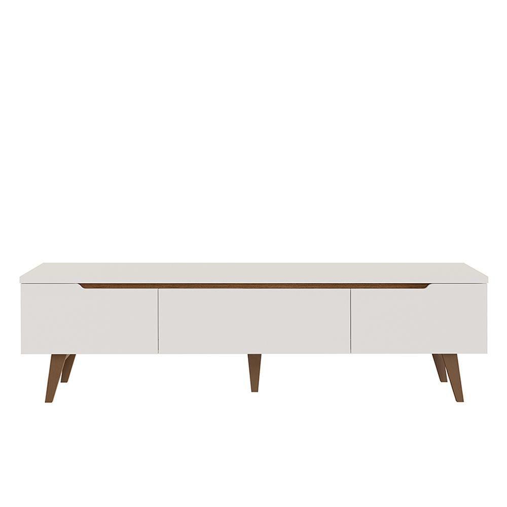 Rack Para Tv Até 80 Polegadas 180cm 2 Portas 1 Gaveta Branco-rustic Doha Madesa - 7