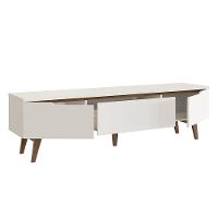 Rack Para Tv Até 80 Polegadas 180cm 2 Portas 1 Gaveta Branco-rustic Doha Madesa - 6