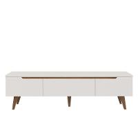 Rack Para Tv Até 80 Polegadas 180cm 2 Portas 1 Gaveta Branco-rustic Doha Madesa - 7