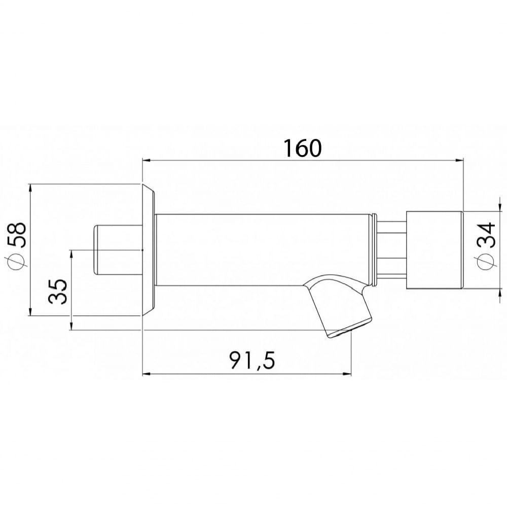 Torneira Para Lavatório Standard Estevesmatic 1175 Cromada De Parede - Vta012cwb - Esteves - 2