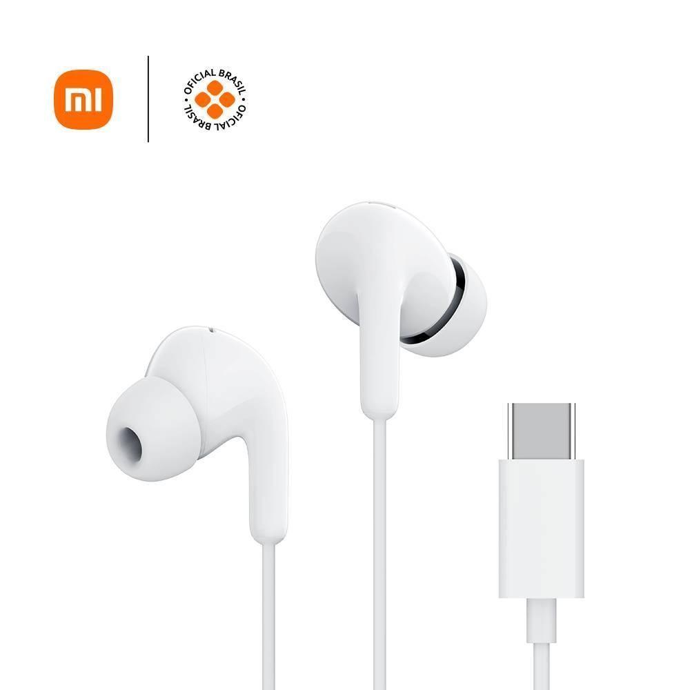 Fone De Ouvido Com Fio Usb Tipo-C Xiaomi Branco - 3
