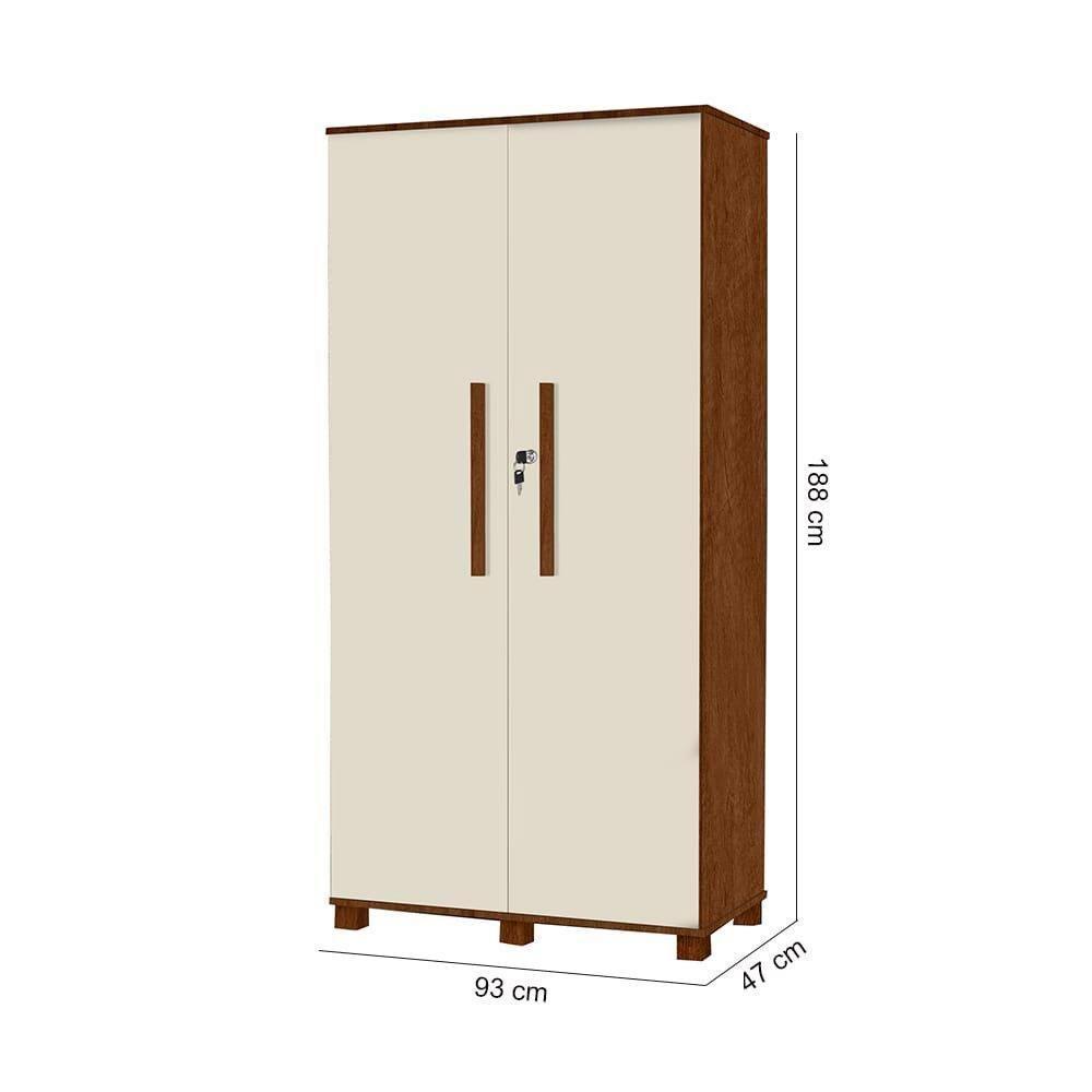 Multiuso 02 Portas Dacar Off White E Naturalle Carmolar - 3