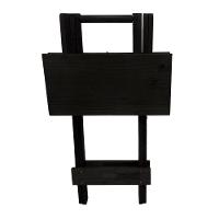 Kit 6 Mesa Bistro Dobrável Quadrada Preta - 4